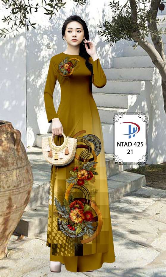 Vải Áo Dài Hoa In 3D AD NTAD425 51